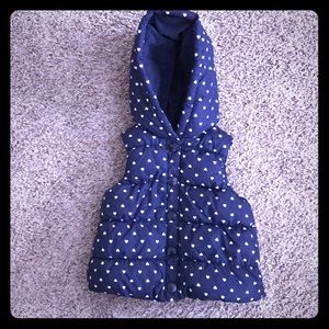NWOT Little girl’s navy blue puffer vest